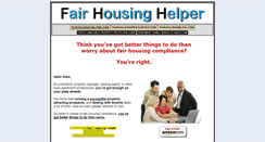 Desktop Screenshot of fairhousinghelper.com